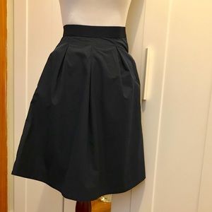 COS full skirt navy blue cotton